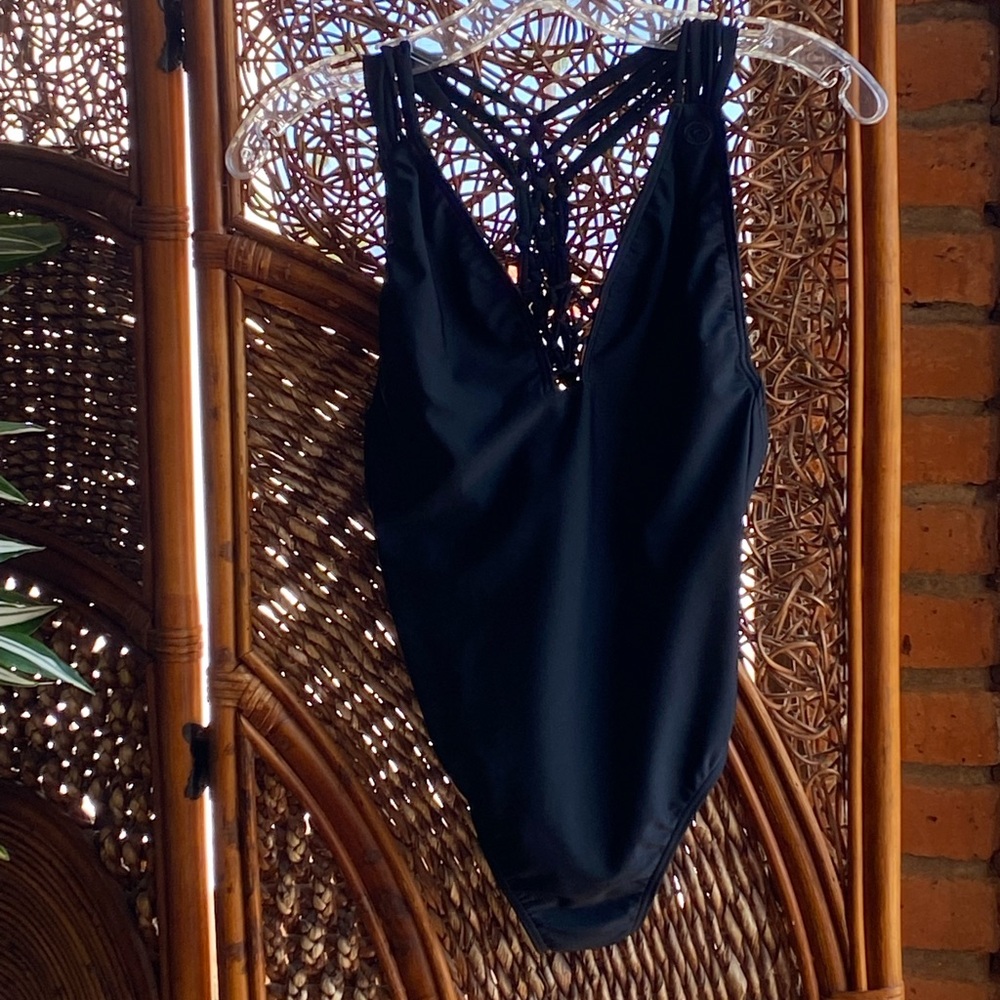 Elegant Black One-Piece Swimsuit Elegant Black